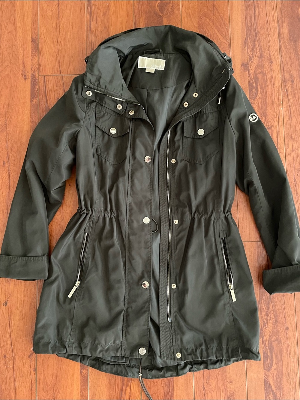 Michael Kors Dark Olive Green Hooded jacket, barely worn